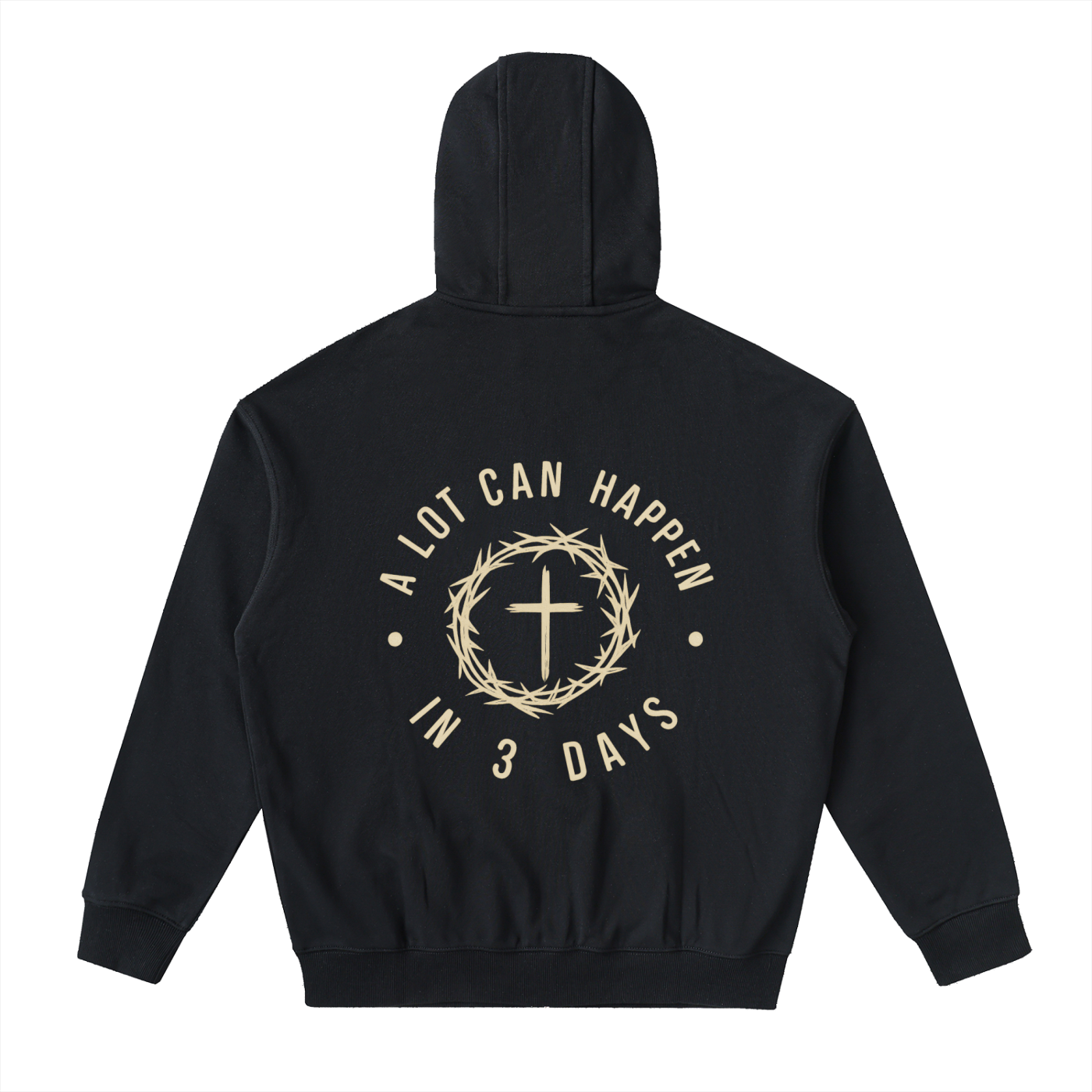 Drop-Shoulder Zip Up Hoodie