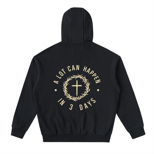 Drop-Shoulder Zip Up Hoodie