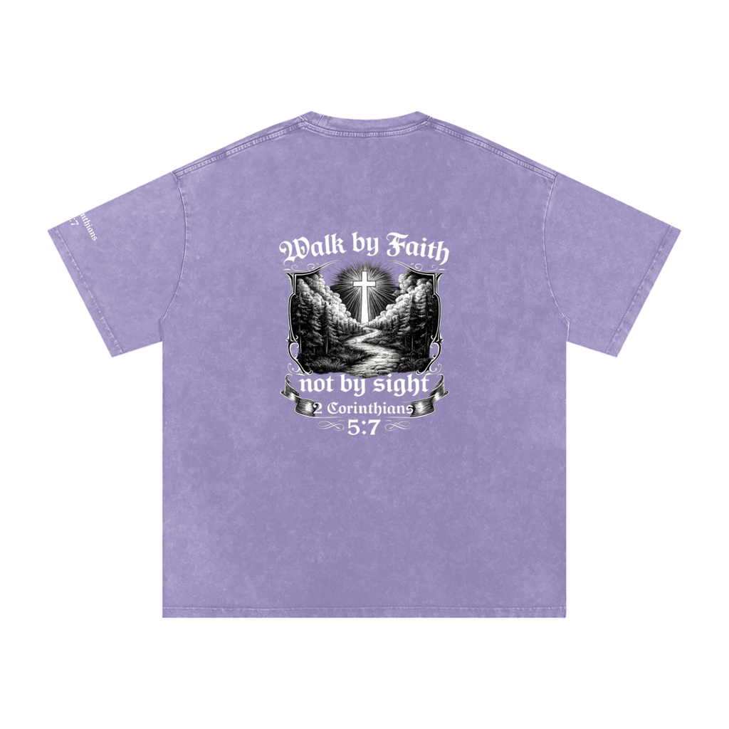 Snow Washed Oversized Cotton T-Shirt