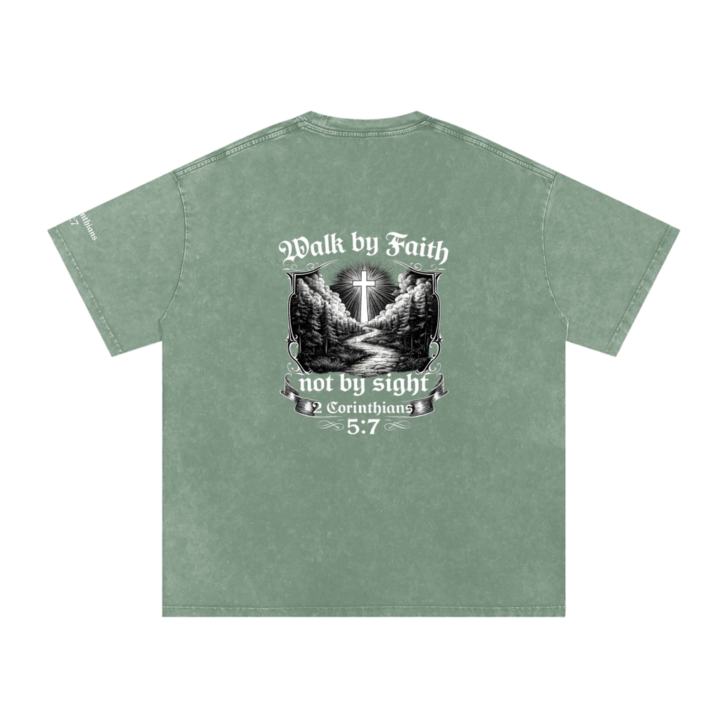 Snow Washed Oversized Cotton T-Shirt