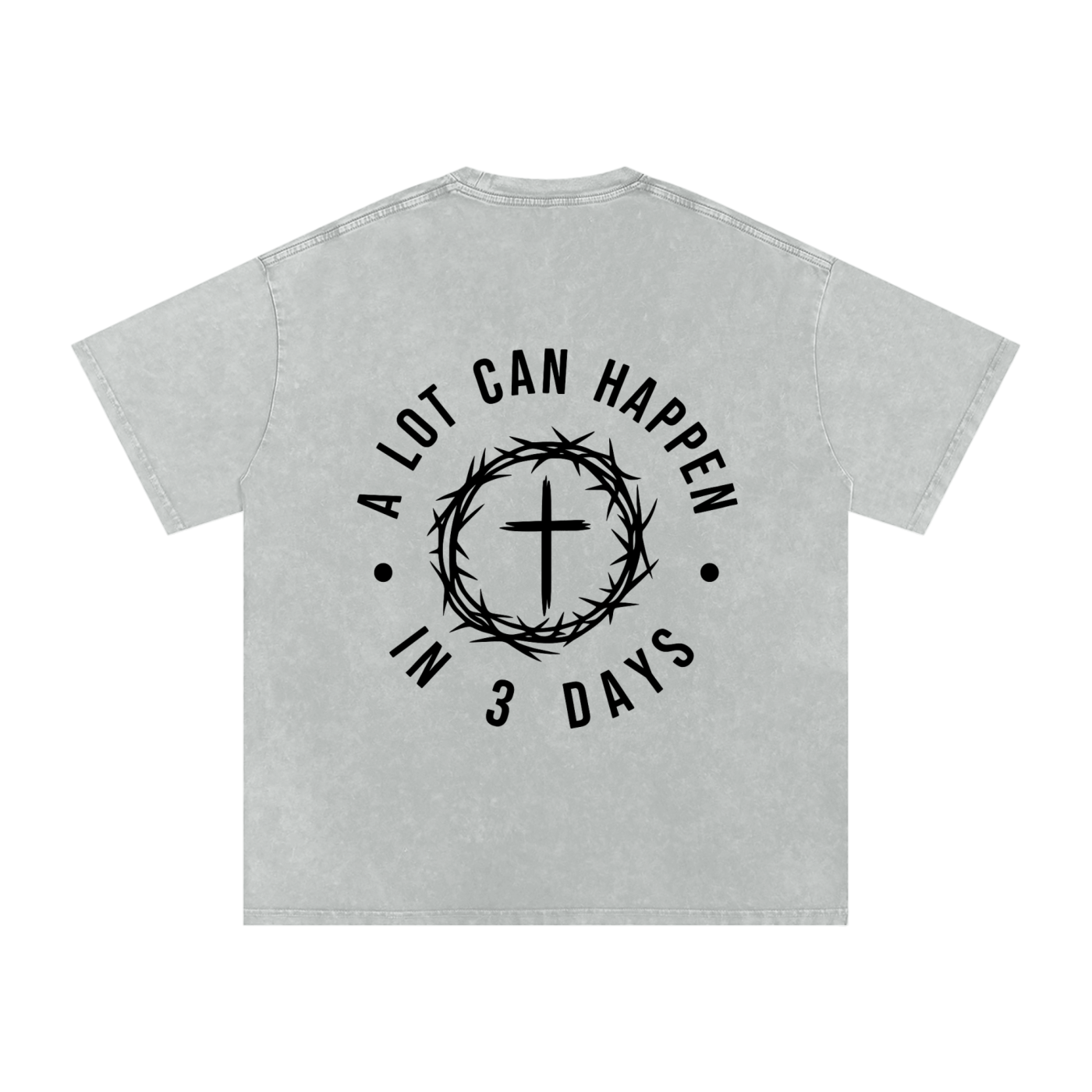 Snow Washed Oversized Cotton T-Shirt