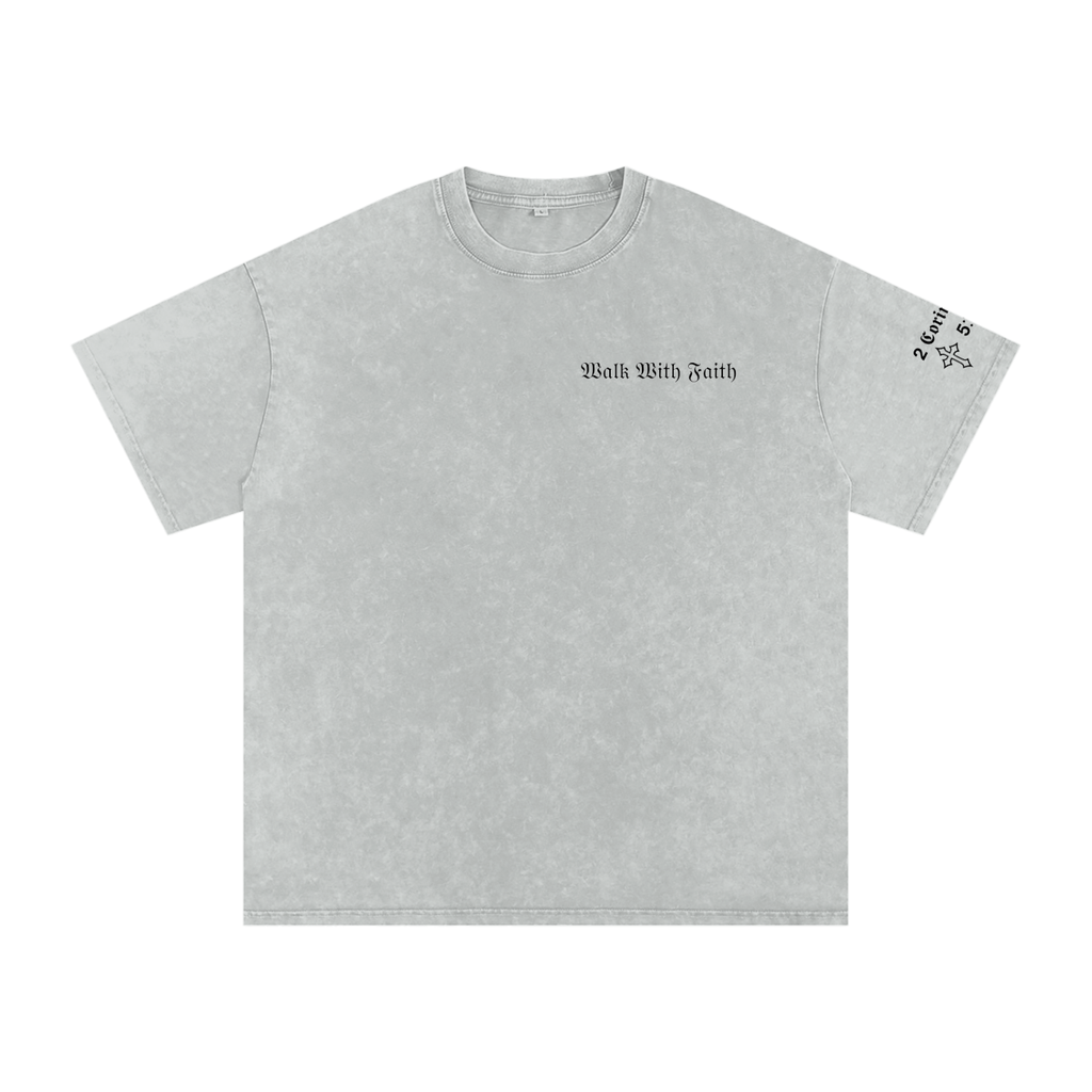 Snow Washed Oversized Cotton T-Shirt