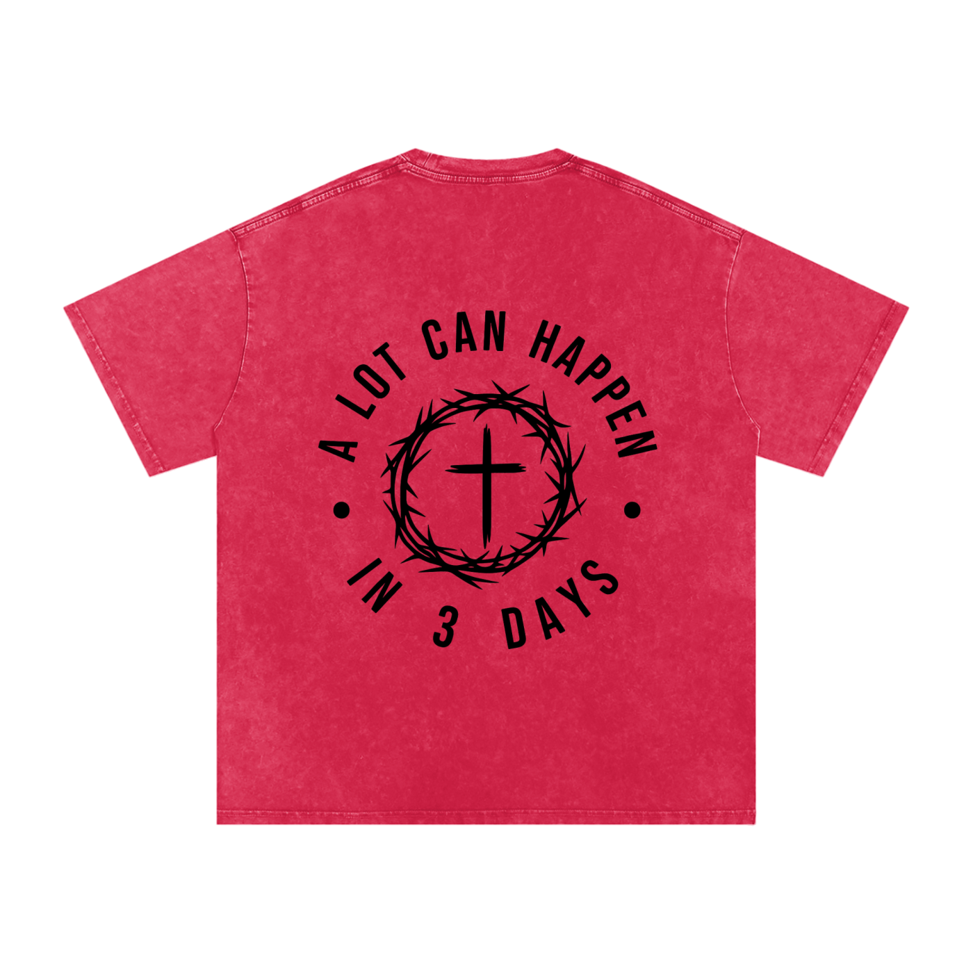 Snow Washed Oversized Cotton T-Shirt