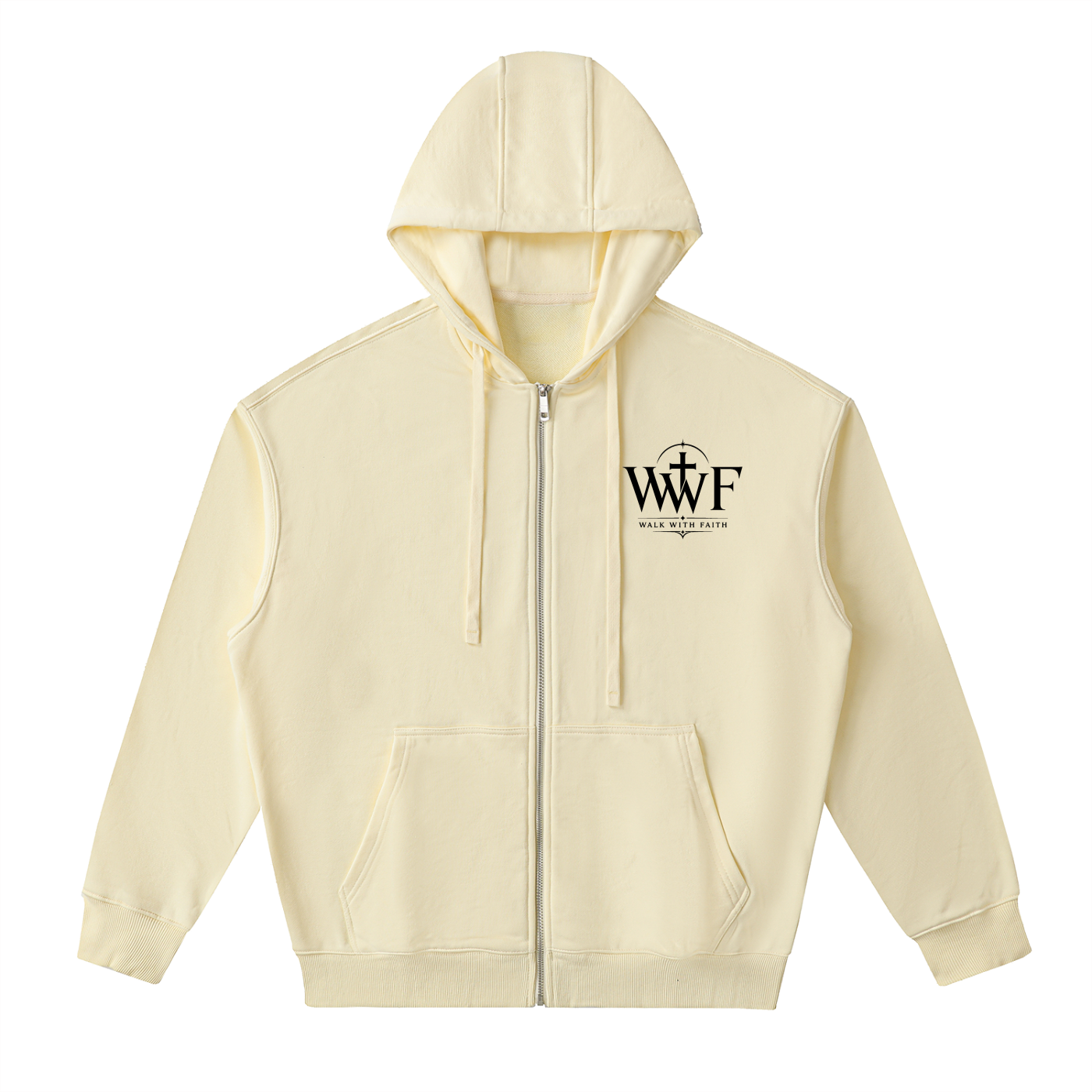 Drop-Shoulder Zip Up Hoodie