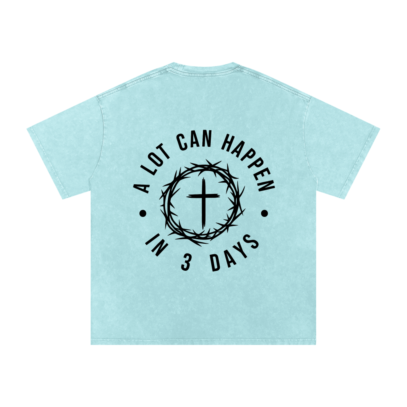 Snow Washed Oversized Cotton T-Shirt