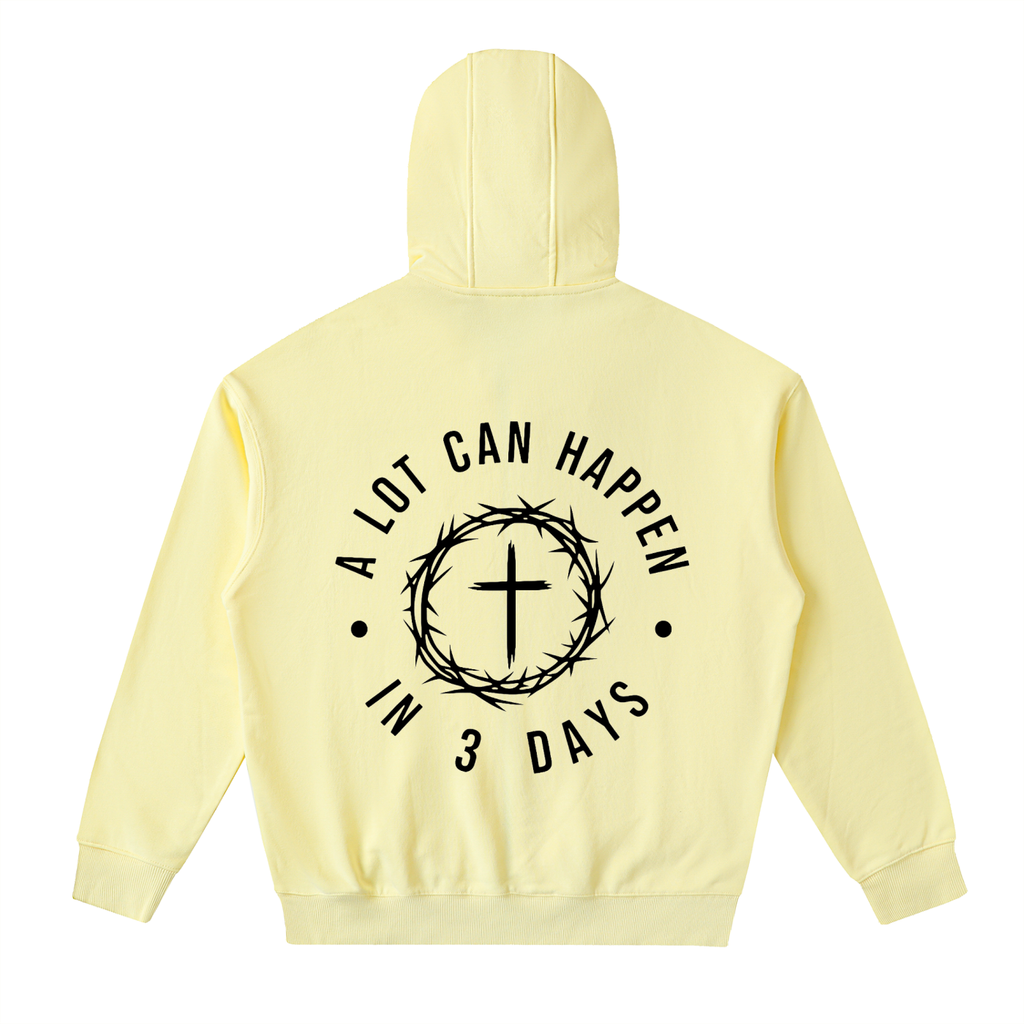 Drop-Shoulder Zip Up Hoodie
