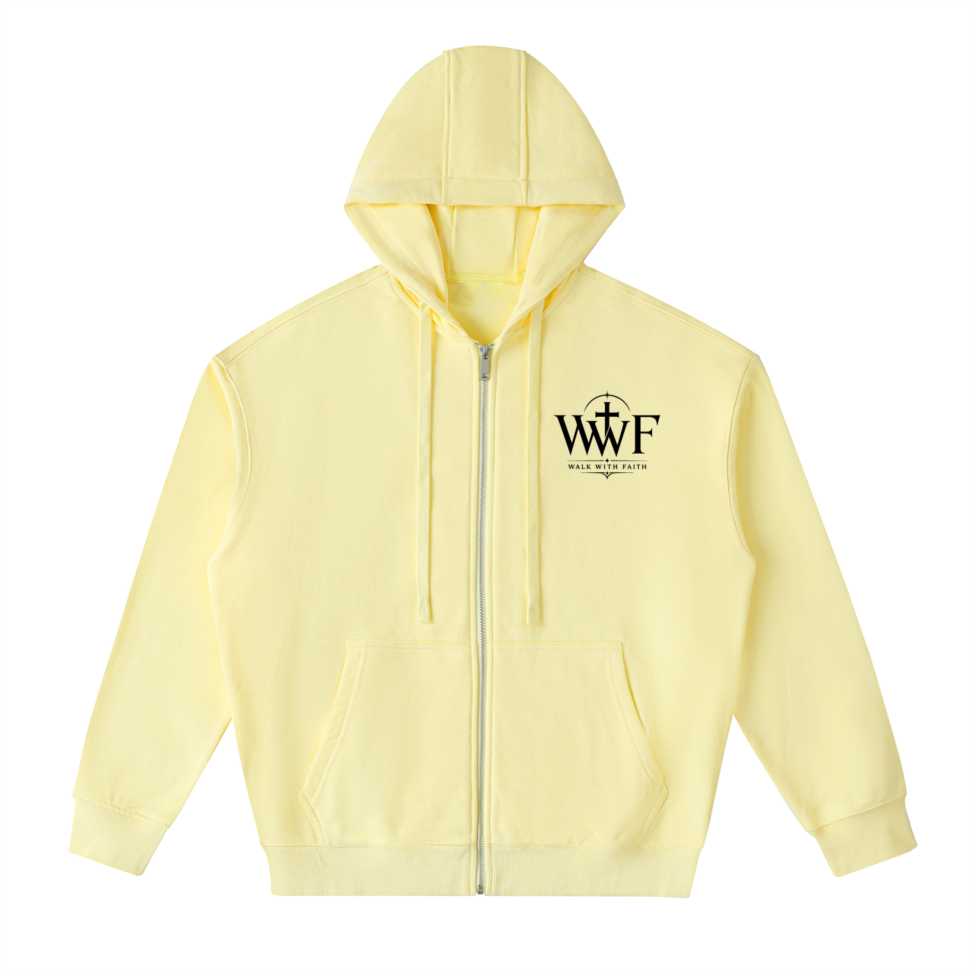 Drop-Shoulder Zip Up Hoodie