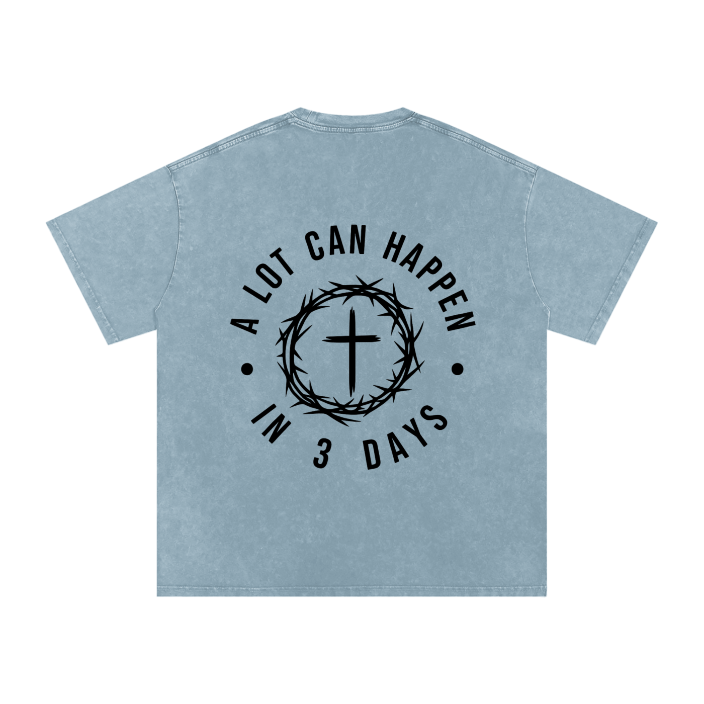 Snow Washed Oversized Cotton T-Shirt