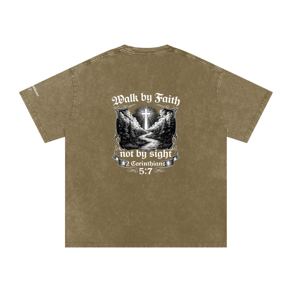 Snow Washed Oversized Cotton T-Shirt