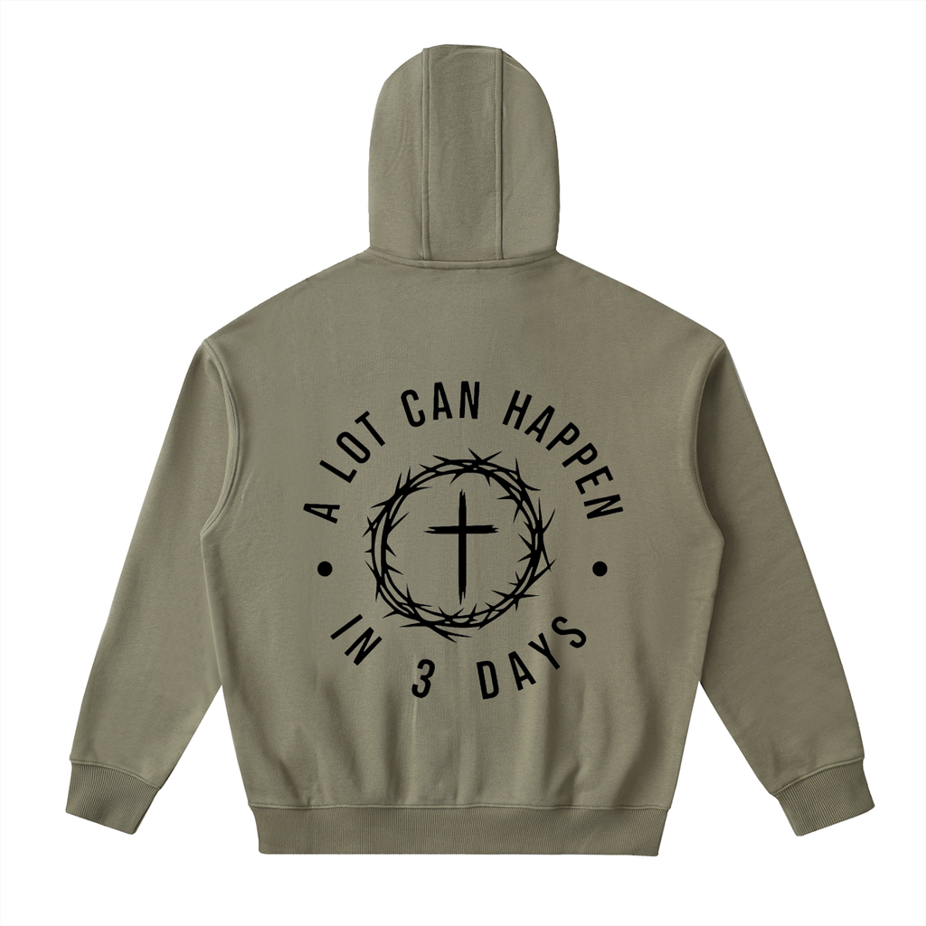 Drop-Shoulder Zip Up Hoodie