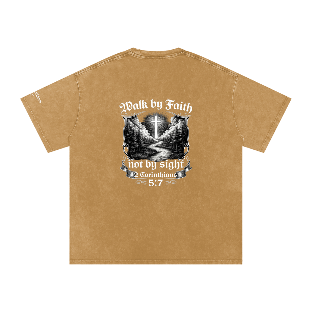 Snow Washed Oversized Cotton T-Shirt