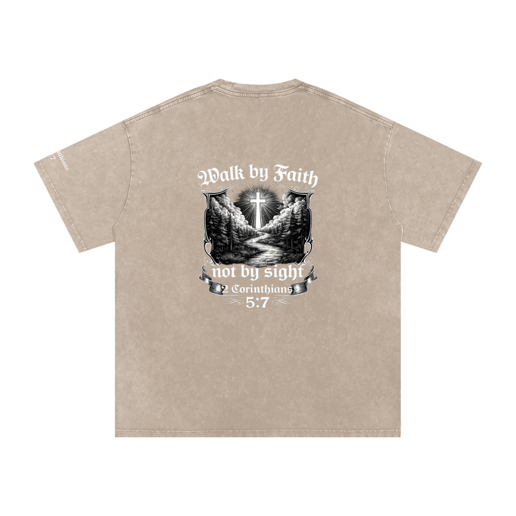 Snow Washed Oversized Cotton T-Shirt