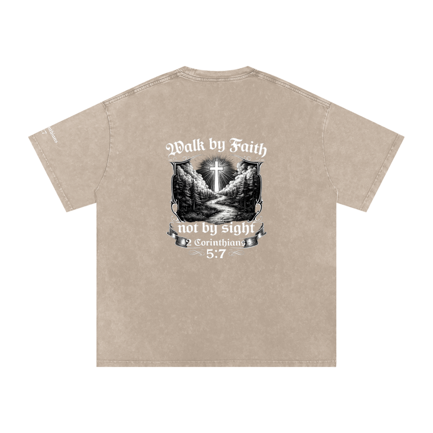 Snow Washed Oversized Cotton T-Shirt