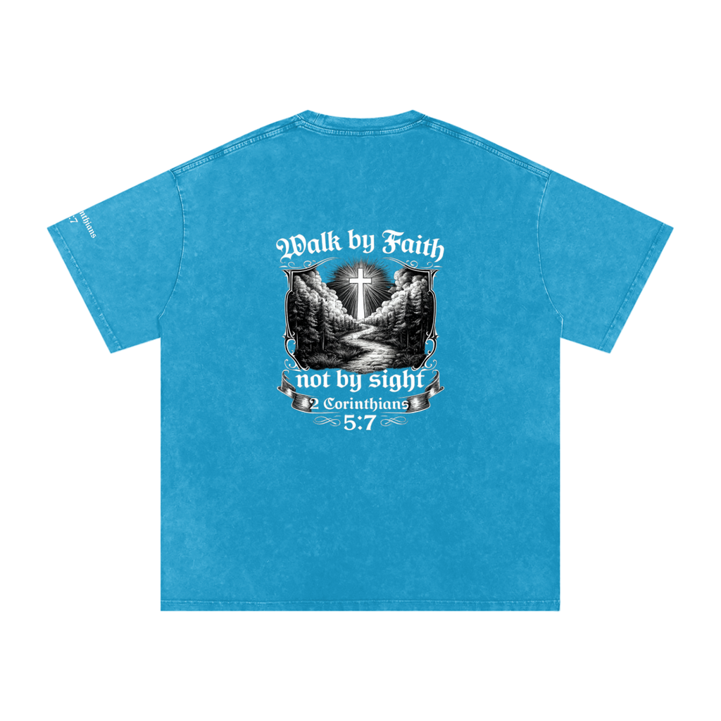 Snow Washed Oversized Cotton T-Shirt