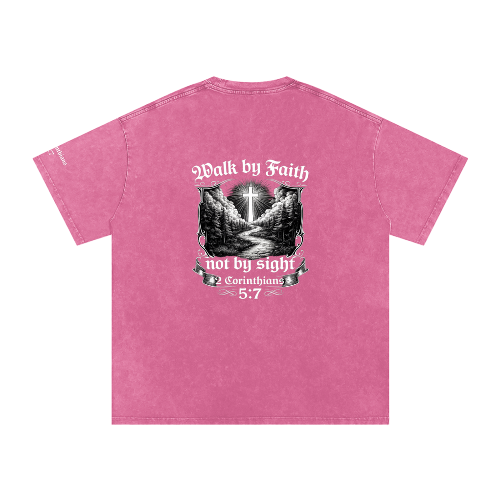 Snow Washed Oversized Cotton T-Shirt