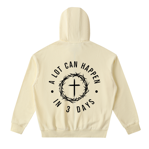 Drop-Shoulder Zip Up Hoodie