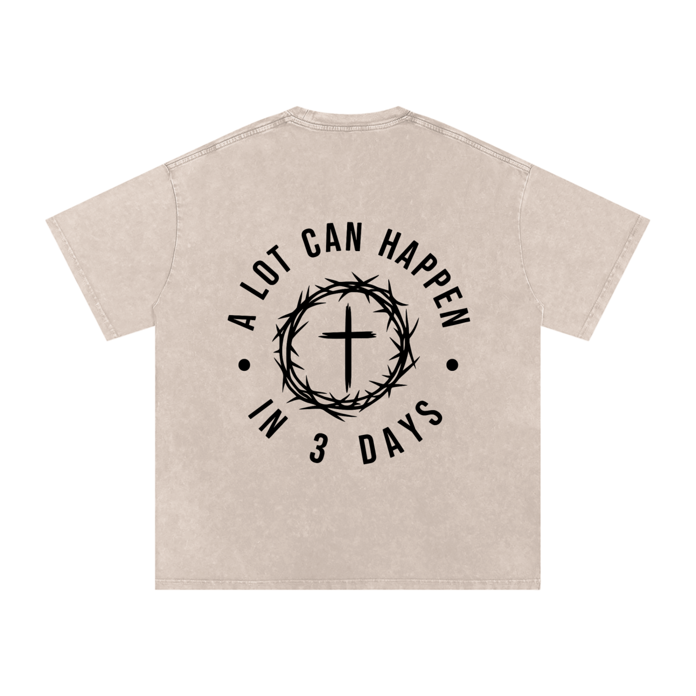 Snow Washed Oversized Cotton T-Shirt